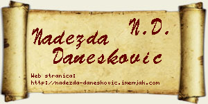 Nadežda Danesković vizit kartica